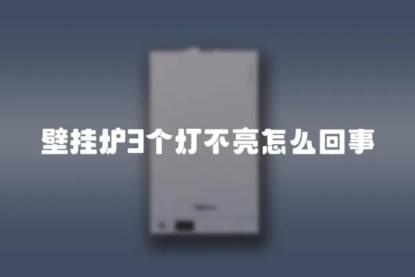 壁掛爐3個(gè)燈不亮怎么回事
