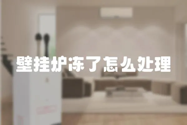 壁掛爐凍了怎么處理