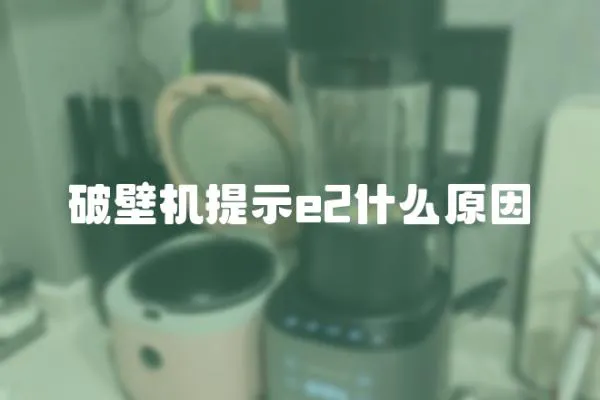 破壁機提示e2什么原因
