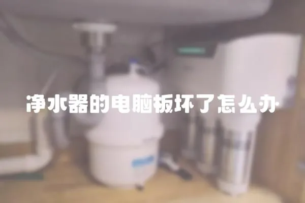 凈水器的電腦板壞了怎么辦