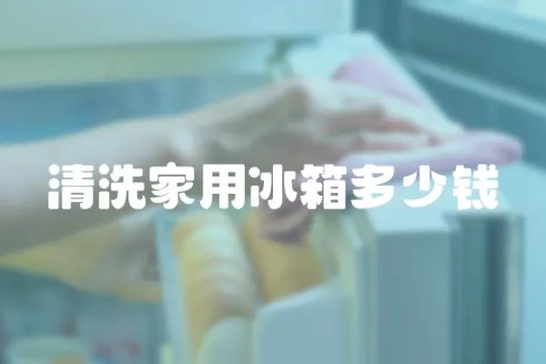 清洗家用冰箱多少錢