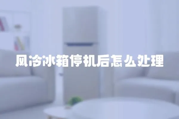 風冷冰箱停機后怎么處理