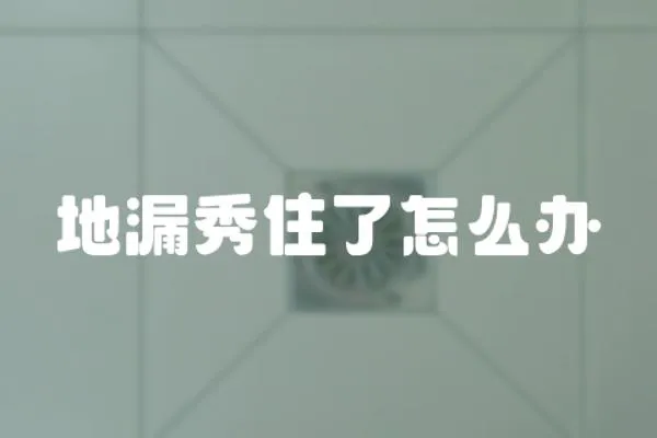 地漏秀住了怎么辦