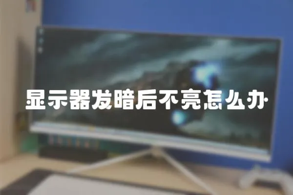 顯示器發(fā)暗后不亮怎么辦