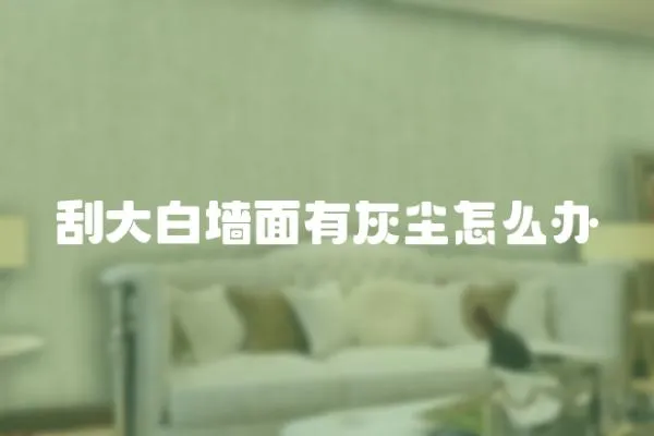 刮大白墻面有灰塵怎么辦
