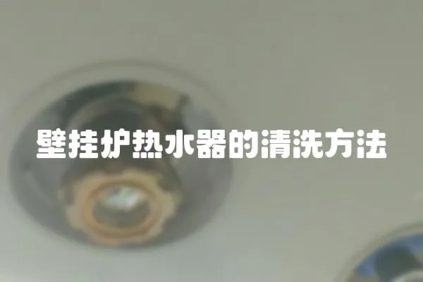 壁掛爐熱水器的清洗方法