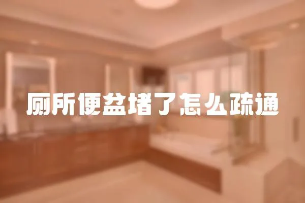 廁所便盆堵了怎么疏通