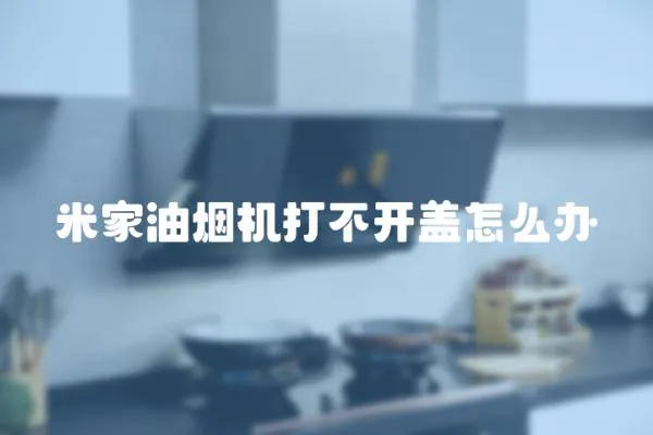 米家油煙機打不開蓋怎么辦