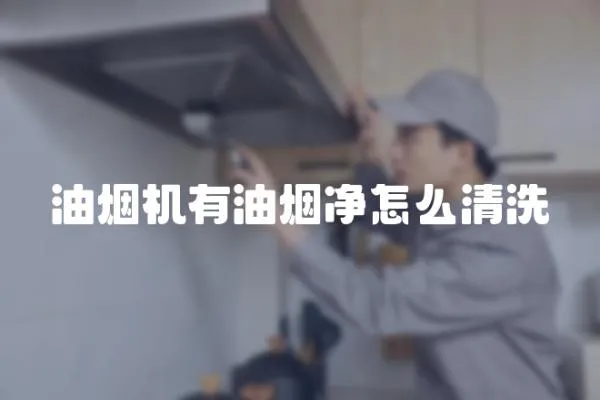 油煙機有油煙凈怎么清洗