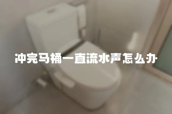 沖完馬桶一直流水聲怎么辦