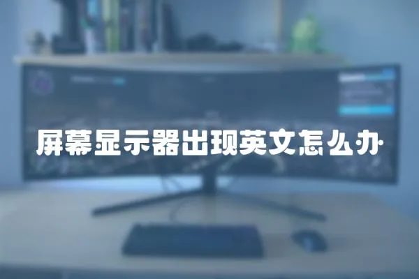屏幕顯示器出現英文怎么辦