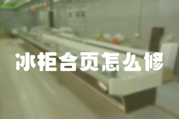 冰柜合頁怎么修