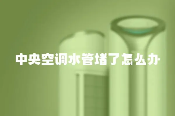 中央空調(diào)水管堵了怎么辦