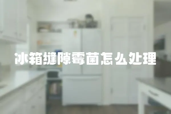 冰箱縫隙霉菌怎么處理