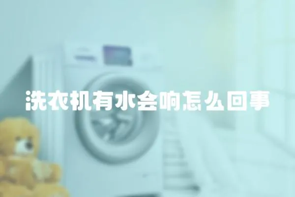 洗衣機有水會響怎么回事