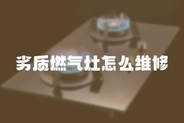 劣質(zhì)燃?xì)庠钤趺淳S修