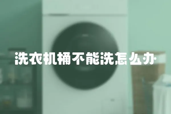 洗衣機桶不能洗怎么辦