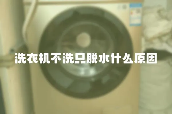 洗衣機不洗只脫水什么原因