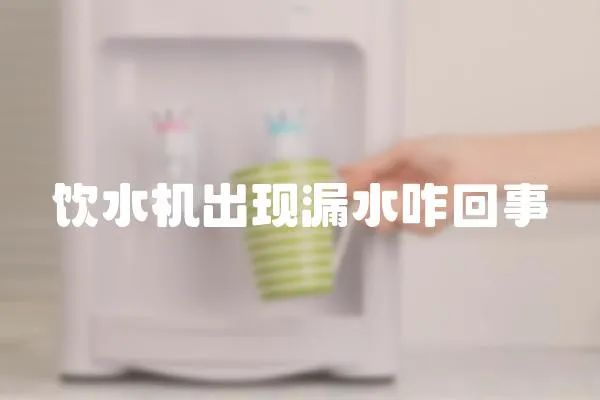 飲水機出現漏水咋回事