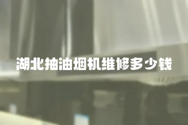 湖北抽油煙機(jī)維修多少錢