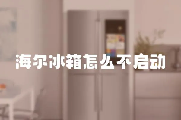 海爾冰箱怎么不啟動