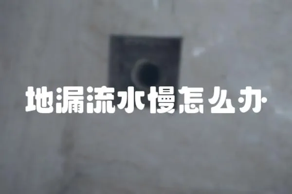 地漏流水慢怎么辦