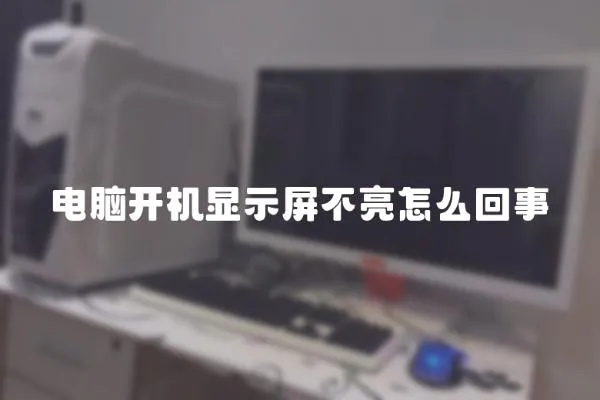 電腦開機顯示屏不亮怎么回事