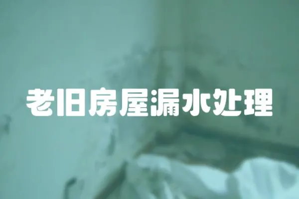 老舊房屋漏水處理