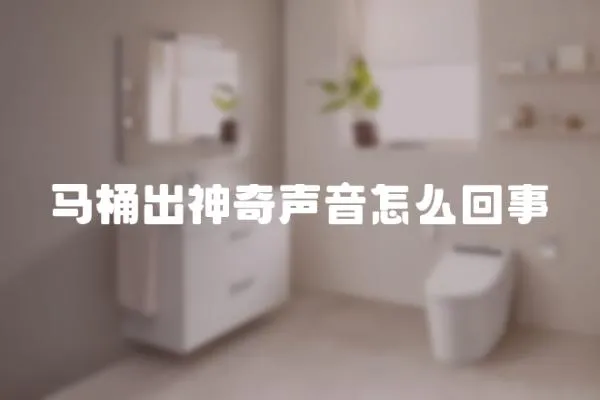 馬桶出神奇聲音怎么回事