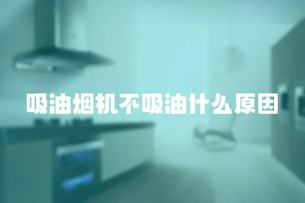 吸油煙機不吸油什么原因