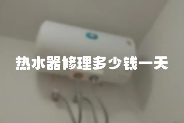 熱水器修理多少錢一天