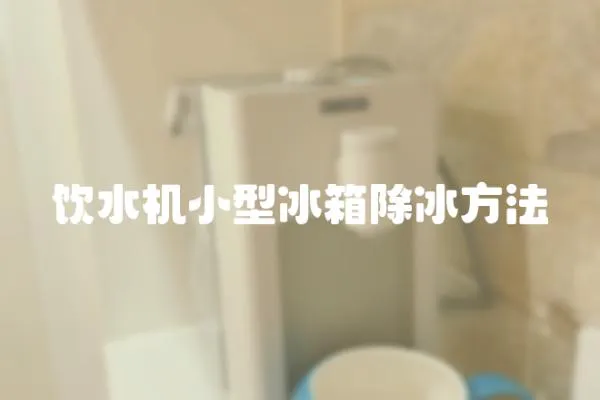 飲水機小型冰箱除冰方法