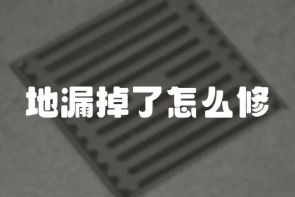 地漏掉了怎么修