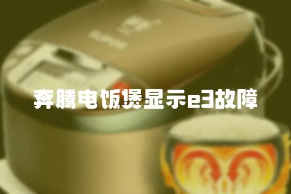 奔騰電飯煲顯示e3故障