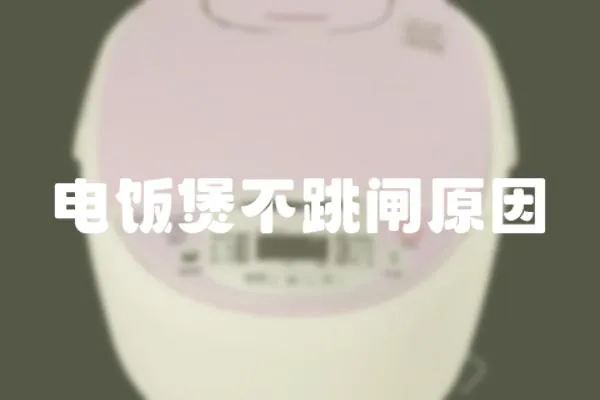 電飯煲不跳閘原因