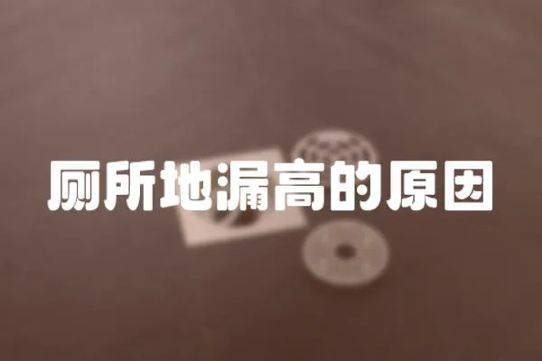 廁所地漏高的原因