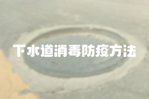 下水道消毒防疫方法
