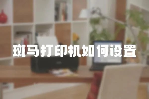 斑馬打印機如何設置