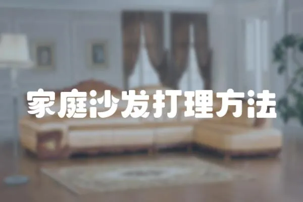 家庭沙發(fā)打理方法