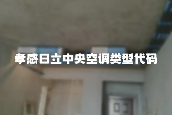 孝感日立中央空調類型代碼
