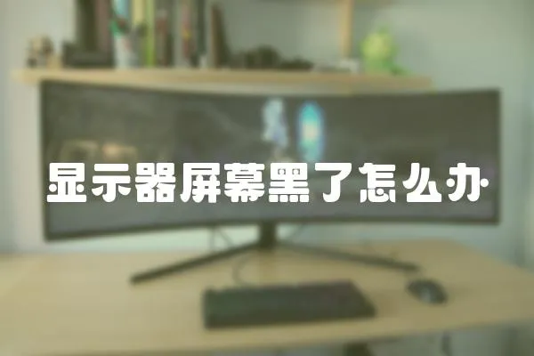 顯示器屏幕黑了怎么辦