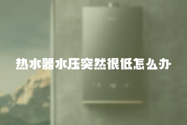 熱水器水壓突然很低怎么辦