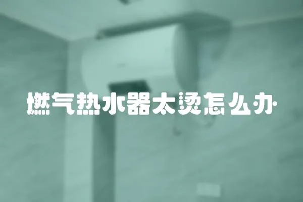 燃氣熱水器太燙怎么辦