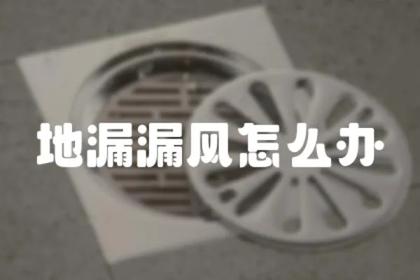 地漏漏風怎么辦