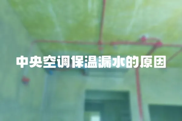 中央空調(diào)保溫漏水的原因