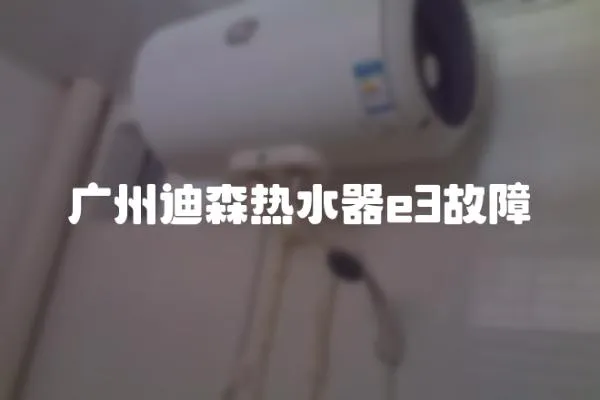廣州迪森熱水器e3故障