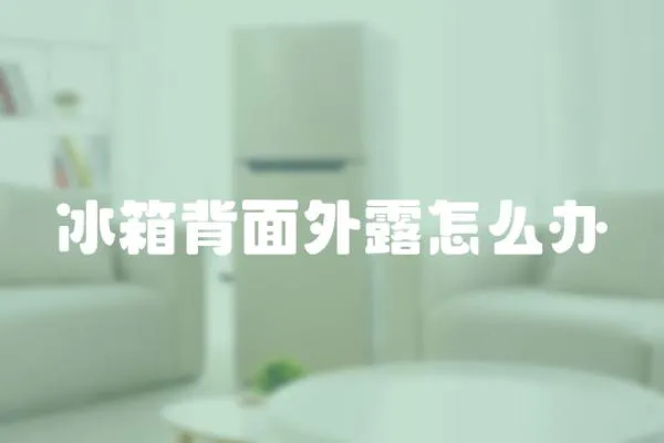 冰箱背面外露怎么辦