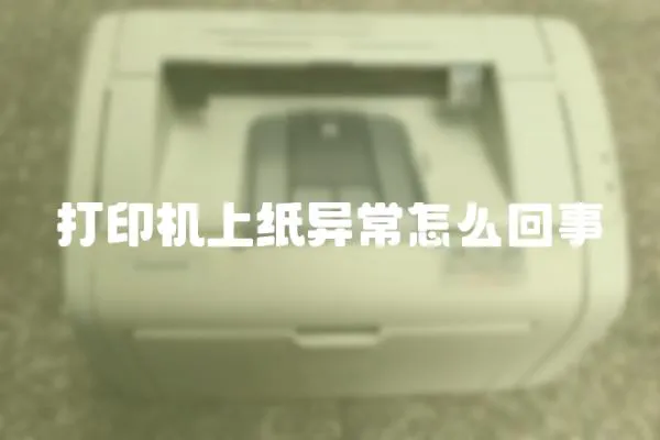 打印機上紙異常怎么回事