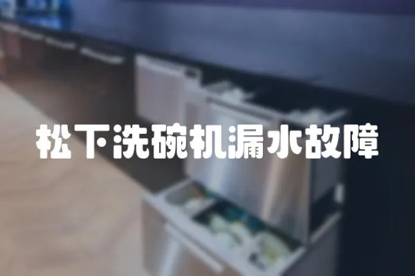 松下洗碗機漏水故障