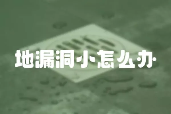 地漏洞小怎么辦